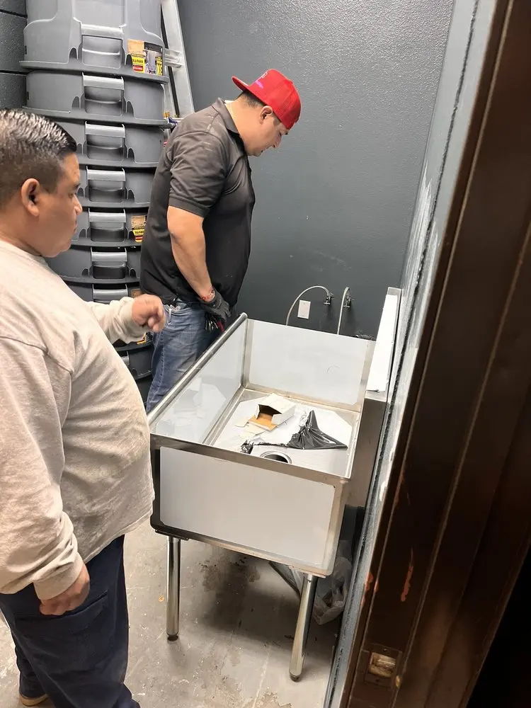Commercial plumbing and sink installation in Claghorn